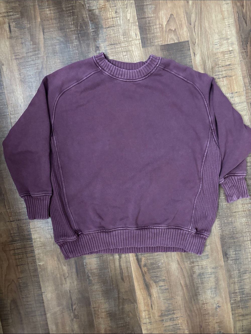 Aerie Down-To-Earth Crew Sweatshirt  royal berry size xs